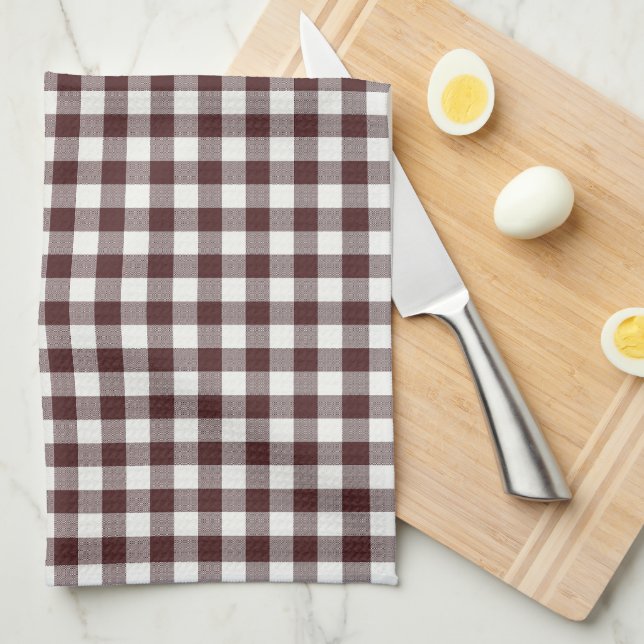 Serviette de cuisine À damiers hiver (Quart Plié)