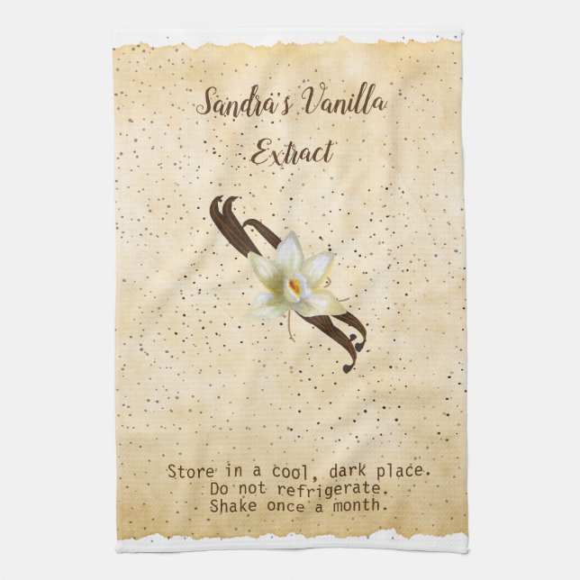 Serviette de cuisine à extrait de vanille personna (Vertical)