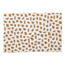 Serviette de cuisine à imprimé monochrome.