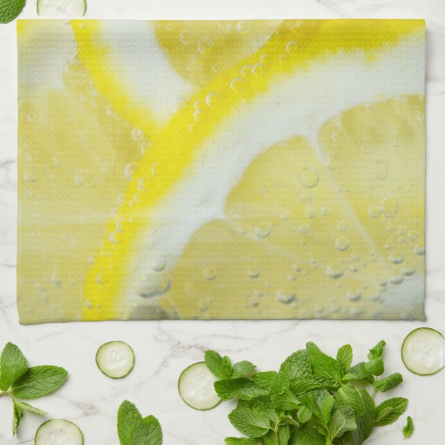 Serviette de cuisine à la citronnelle maison (Plié)