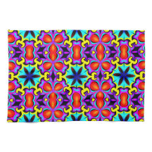 Serviette de cuisine à motif rouge jaune