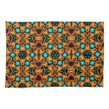 Serviette de cuisine à motif rouge orange