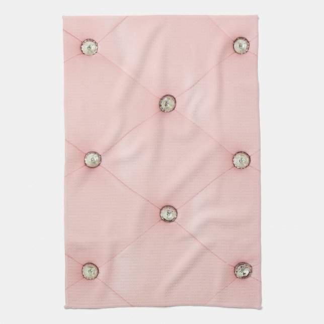 Serviette de cuisine à plat Diamond Bling rose Tuf (Vertical)