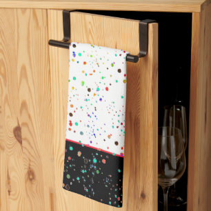 Serviette de cuisine à points colorés