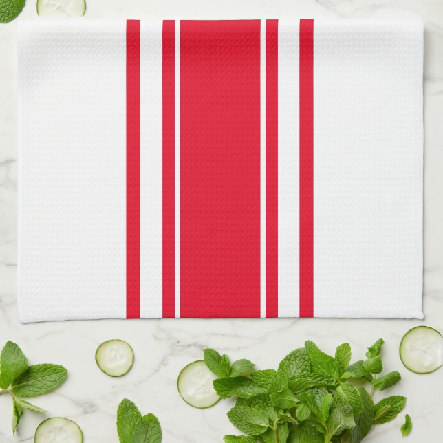 Serviette de cuisine à rayures (Plié)