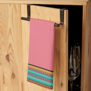 Serviette de cuisine à rayures aztèques