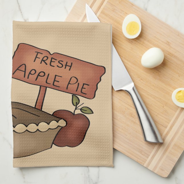 Serviette de cuisine à tarte de pomme fraîche (Quart Plié)