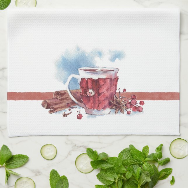 Serviette de cuisine à thé épicé (Plié)