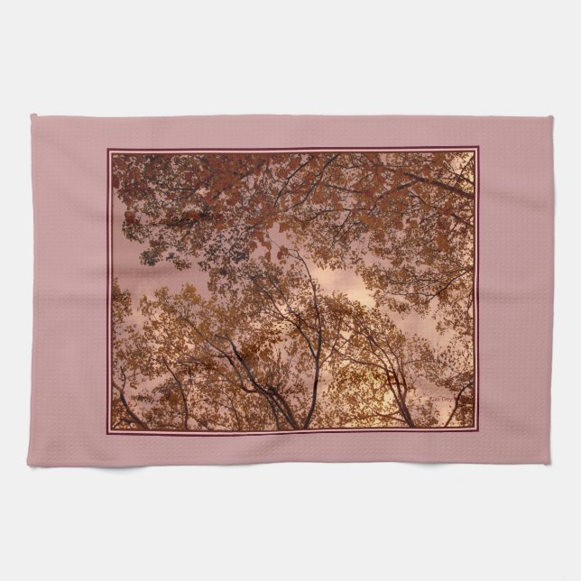 Serviette de cuisine 'Abstraite d'automne' (Horizontal)