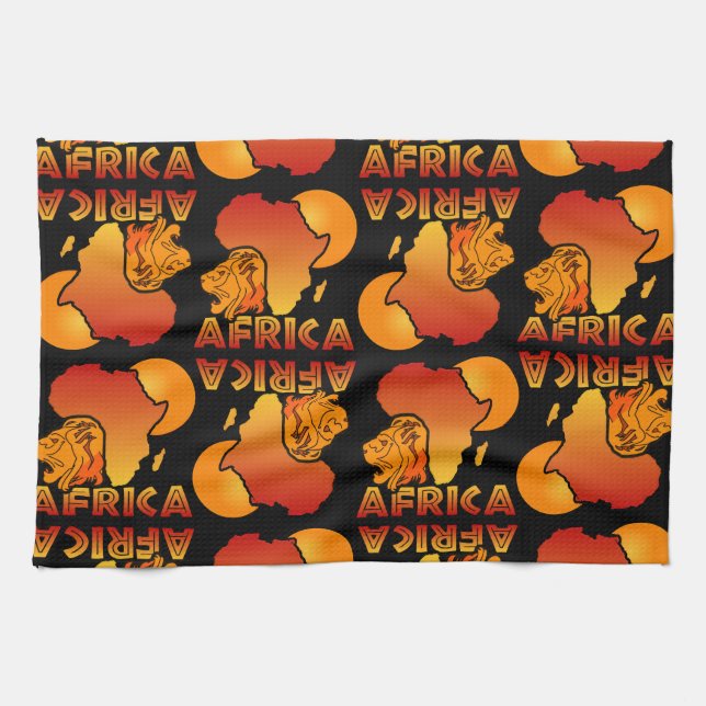 Serviette de cuisine AFRIQUE colorée (Horizontal)