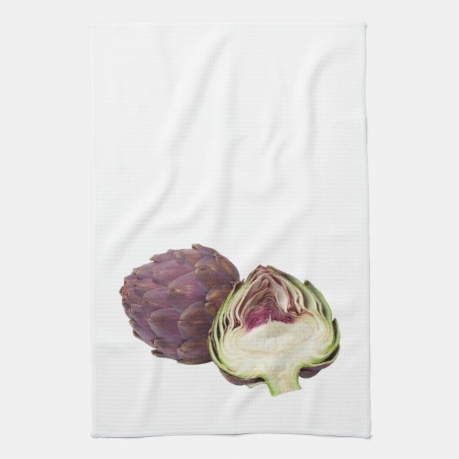 Serviette de cuisine 'Artichoke rouge' (Vertical)