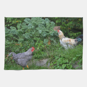 Serviette de cuisine au poulet luxuriante