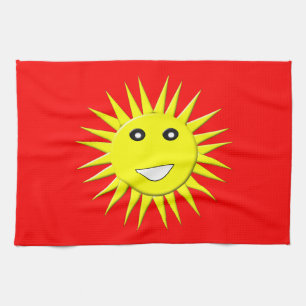 Serviette de cuisine au soleil brillant