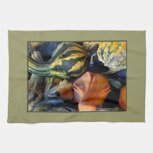 Serviette de cuisine 'Autumn Gourds'