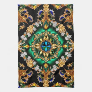 Serviette de cuisine aux couleurs brésiliennes Des