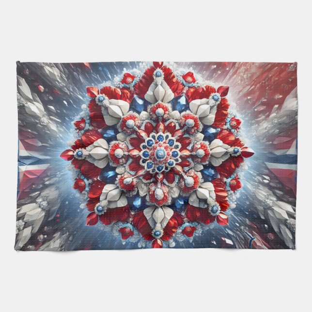 Serviette de cuisine aux couleurs norvégiennes Des (Horizontal)