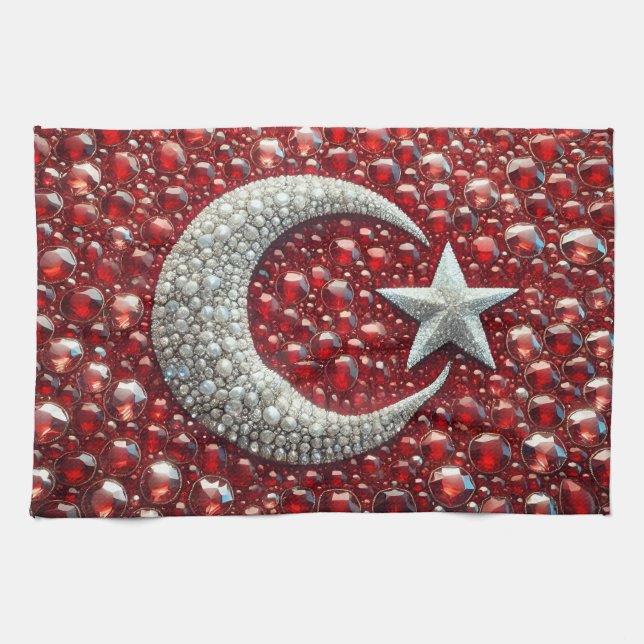 Serviette de cuisine aux couleurs turques Design (Horizontal)