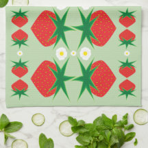 Serviette de cuisine aux fraises