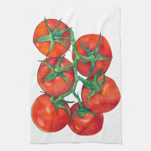 Serviette de cuisine aux tomates rouges