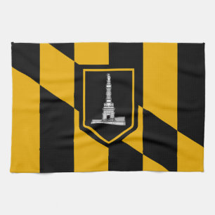 Serviette de cuisine avec Drapeau de Baltimore Cit