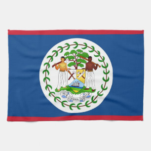 Serviette de cuisine avec Drapeau de Belize