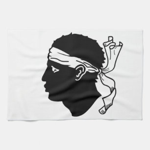 Serviette de cuisine avec Drapeau de Corse