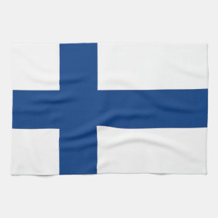 Serviette de cuisine avec Drapeau de Finlande