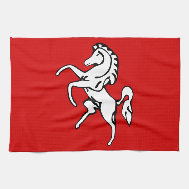 Serviette de cuisine avec Drapeau de Kent, Anglete (Horizontal)