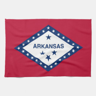 Serviette de cuisine avec Drapeau de l'Arkansas, U
