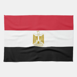 Serviette de cuisine avec Drapeau de l'Egypte