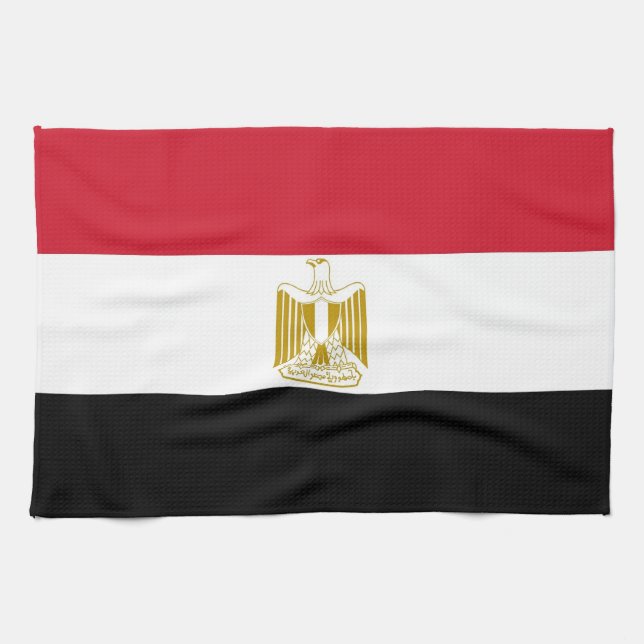 Serviette de cuisine avec Drapeau de l'Egypte (Horizontal)