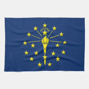 Serviette de cuisine avec Drapeau de l'Indiana, Ét