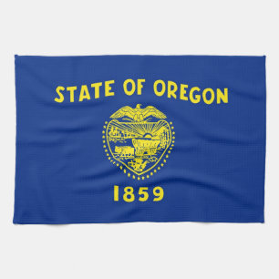 Serviette de cuisine avec Drapeau de l'Oregon, Éta
