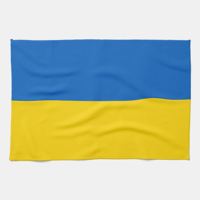 Serviette de cuisine avec Drapeau de l'Ukraine (Horizontal)