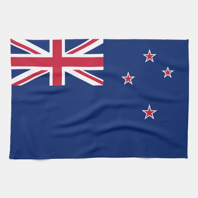 Serviette de cuisine avec Drapeau de Nouvelle-Zéla (Horizontal)
