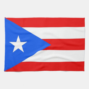Serviette de cuisine avec Drapeau de Porto Rico, É