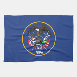 Serviette de cuisine avec Drapeau de Utah, U.S.A.