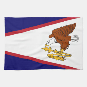 Serviette de cuisine avec Drapeau des Samoa améric