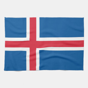 Serviette de cuisine avec Drapeau d'Islande
