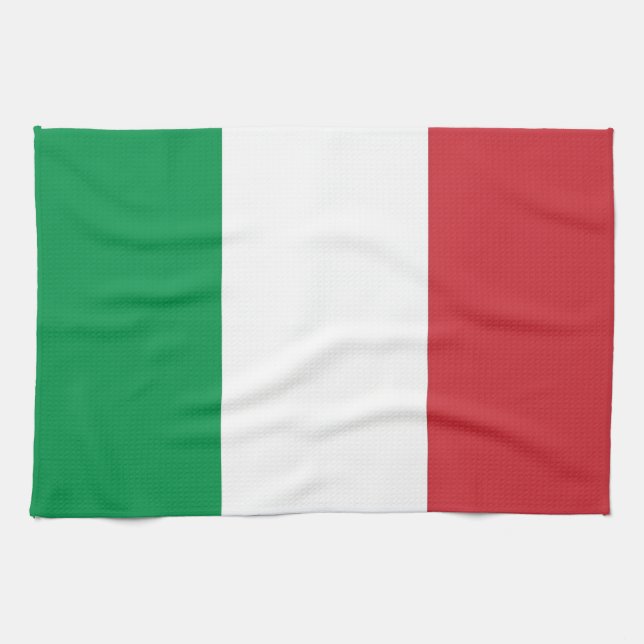 Serviette de cuisine avec Drapeau d'Italie (Horizontal)