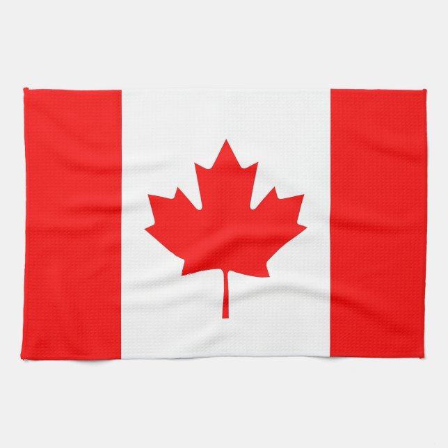 Serviette de cuisine avec Drapeau du Canada (Horizontal)