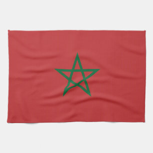 Serviette de cuisine avec Drapeau du Maroc
