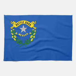 Serviette de cuisine avec Drapeau du Nevada, États