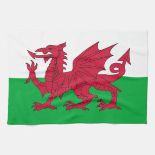 Serviette de cuisine avec Drapeau du Pays de Galle