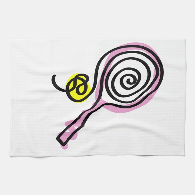 Serviette de cuisine avec impression tennis (Horizontal)