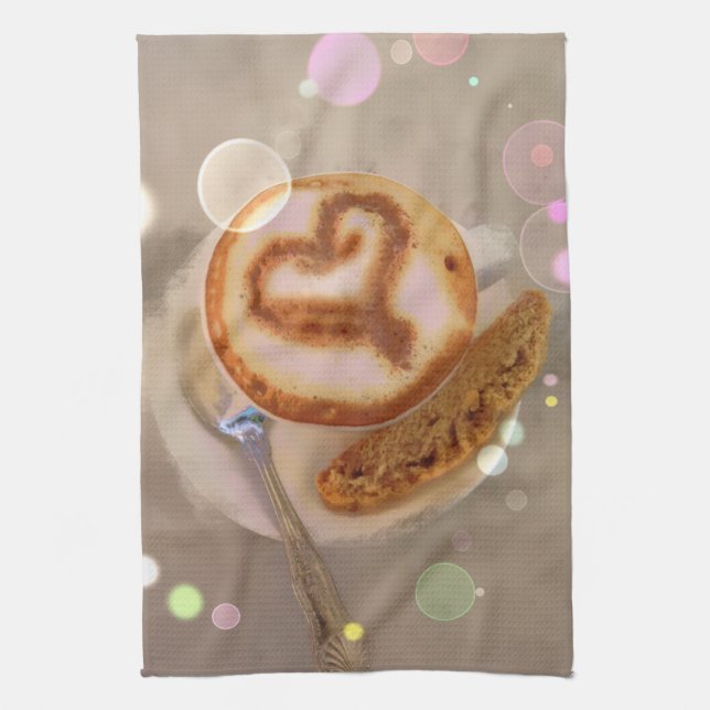 serviette de cuisine avec l'image de tasse et de (Vertical)