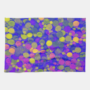 Serviette de cuisine avec Purple Yellow Abstract D