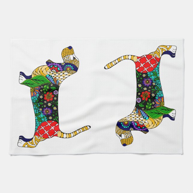 Serviette de cuisine Basset Hound (Horizontal)