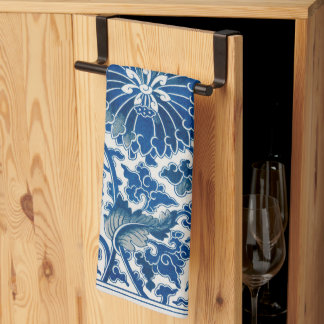 Serviette de cuisine Beau Motif de fleurs antiques