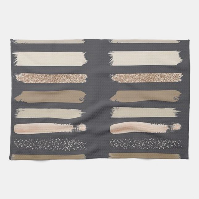 Serviette De Cuisine Beige En Grille (Horizontal)